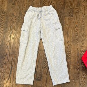 Aritzia Cozy Sweatfleece Mega Cargo Gray Sweatpants